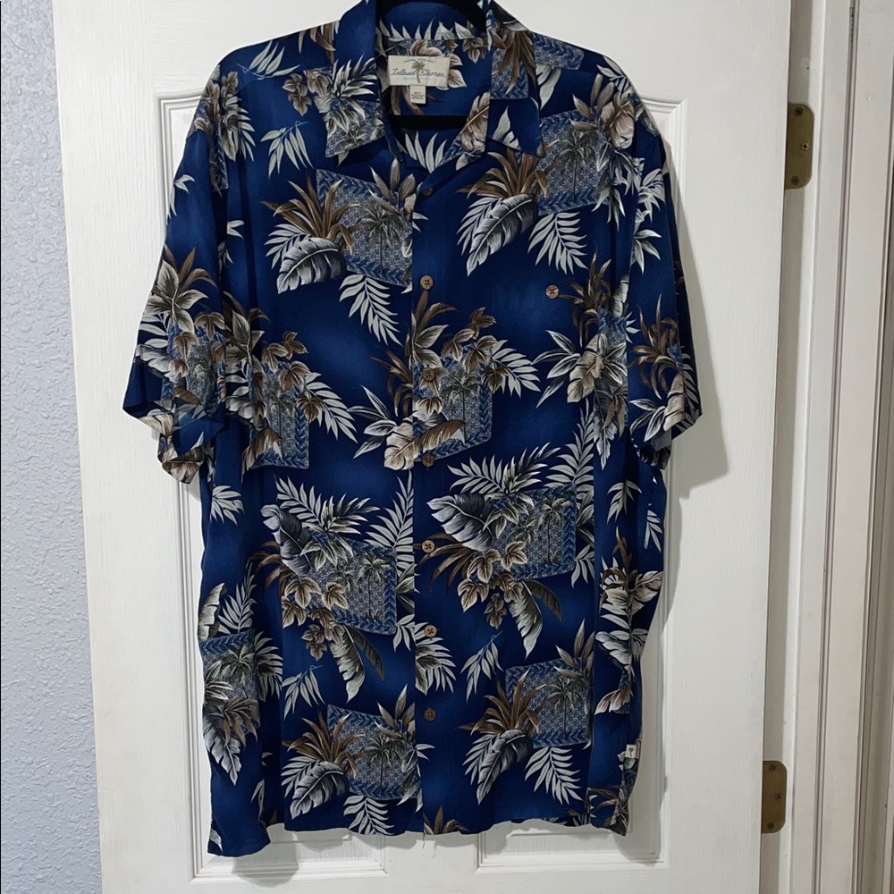 Island Shores Rayon Hawaiian Tropical Print Shirt